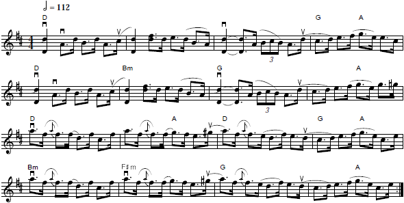 Reel &bdquo;The Humours of Tulla&ldquo;, ausgeschm&uuml;ckte Fassung